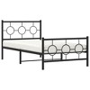 vidaXL Metal Bed Frame with Headboard and Footboard Black 39.4 in.x78.7 in. - 4 of 4
