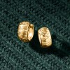 Ross-Simons 10kt Yellow Gold Textured Huggie Hoop Earrings - 3 of 4