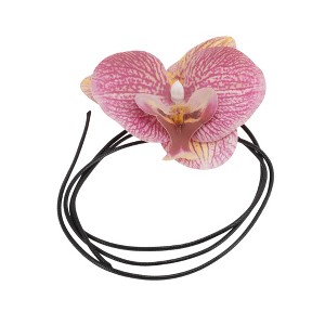 Unique Bargains Phalaenopsis Flower Pattern Adjustable Choker Necklac 1 Pc - 1 of 4