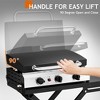 Karl Home 3 Burner Foldable Propane Griddle Rolling Flat Top Gas Grill with Wheels and Lid for Outdoor Cooking Camping - 3 of 4