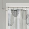 Cabrillo Geometric Print Microfiber Shower Curtain - Gray: Madison Park, Polyester, Buttonhole Top, Easy Care - image 2 of 4