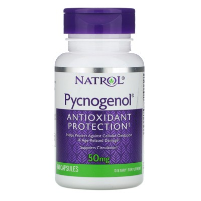 Natrol Pycnogenol, 50 mg , 60 Capsules, Herbal Supplements