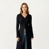 Anna-Kaci Women's Long Sleeve Maxi Cardigan with Button Front and Deep Side Slit - 4 of 4