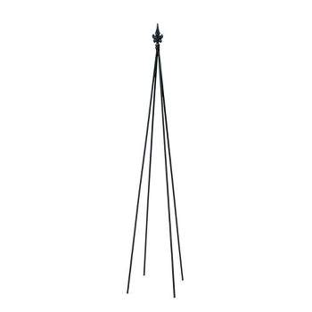 58" Tall Iron Fleur-De-Lis Garden  Trellis Tool Black Powder Coat Finish- Achla Designs