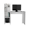 INFURNIC Desks Writing Desk with Four Shelves Open Storage and Spacious Surface for Modern Workspaces, White, 17.7"*47.2"*47.5" - 4 of 4