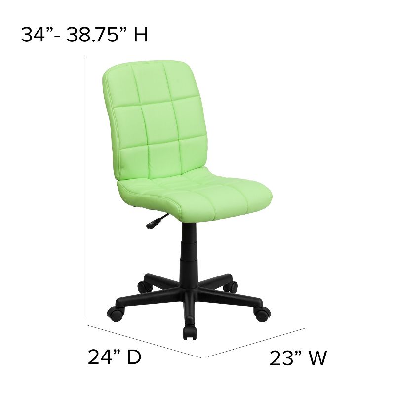 Flash Furniture Mid-Back Quilted Vinyl Swivel Task Office Chair, 5 of 13