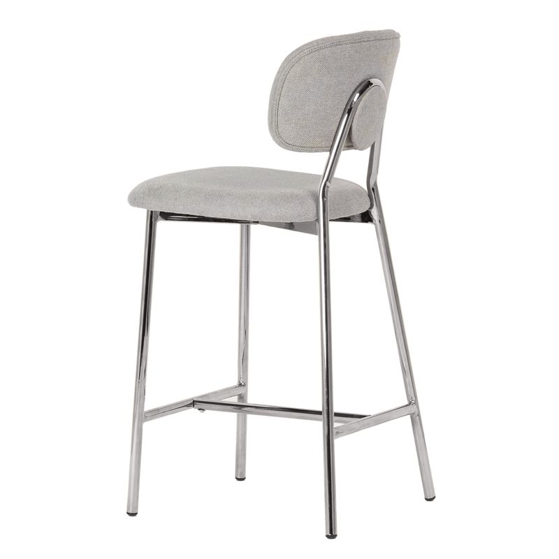 Ariana Gray Linen Counter Stool (Set of 2) - Silver Legs, 5 of 10