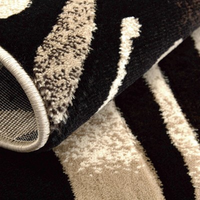 Fawn and Dark Brown Reversible Tufted Runner Rug, 22"x6"