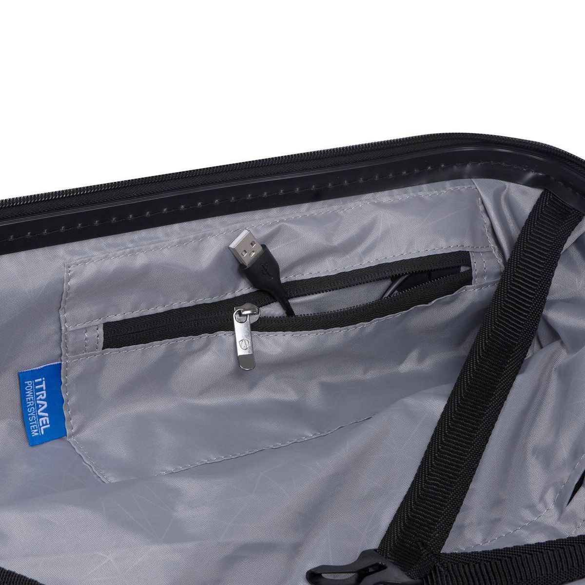 Traveler's Choice Mykel 22" Front Pocket Polycarbonate Hardside Spinner Carry On Suitcase - thumbnail 6