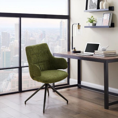 Homlux Green Modern Relex Swivel Desk Chair Polyester Upholstery No ...