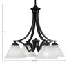 Toltec Lighting Zilo 4 - Light Chandelier in  Matte Black with 7" Gold Ice Shade - 2 of 2