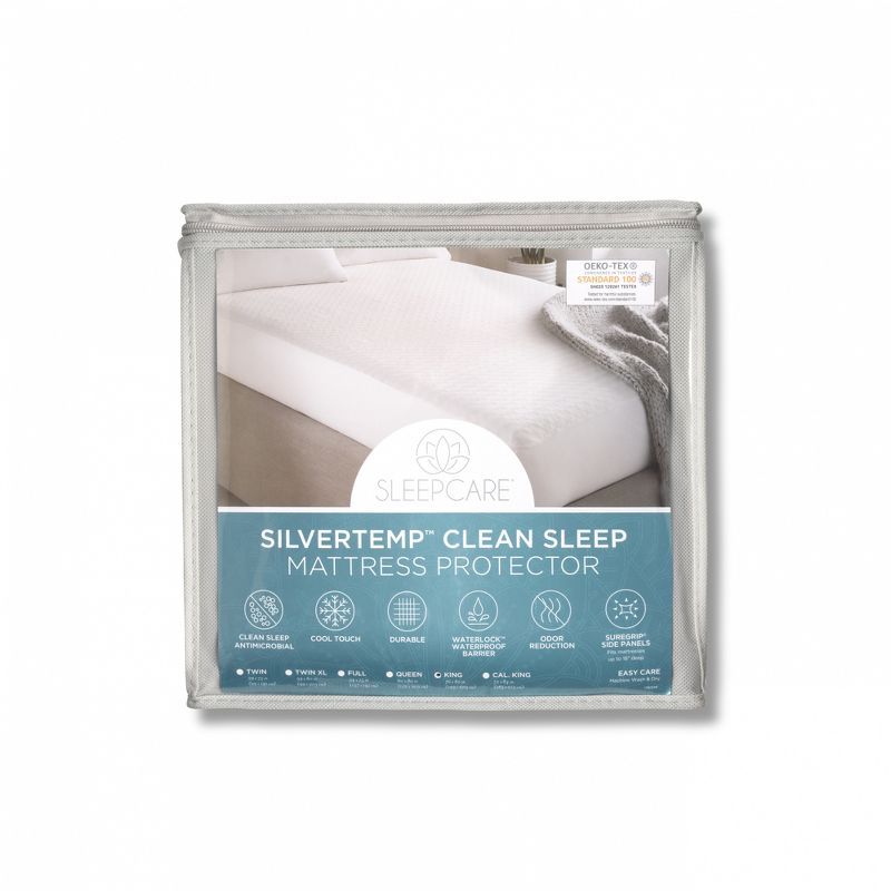 Ultimate Waterproof + Cooling + Quiet + Odor Control Mattress Protector by SleepCare (Up to 18” Depth), 5 of 7