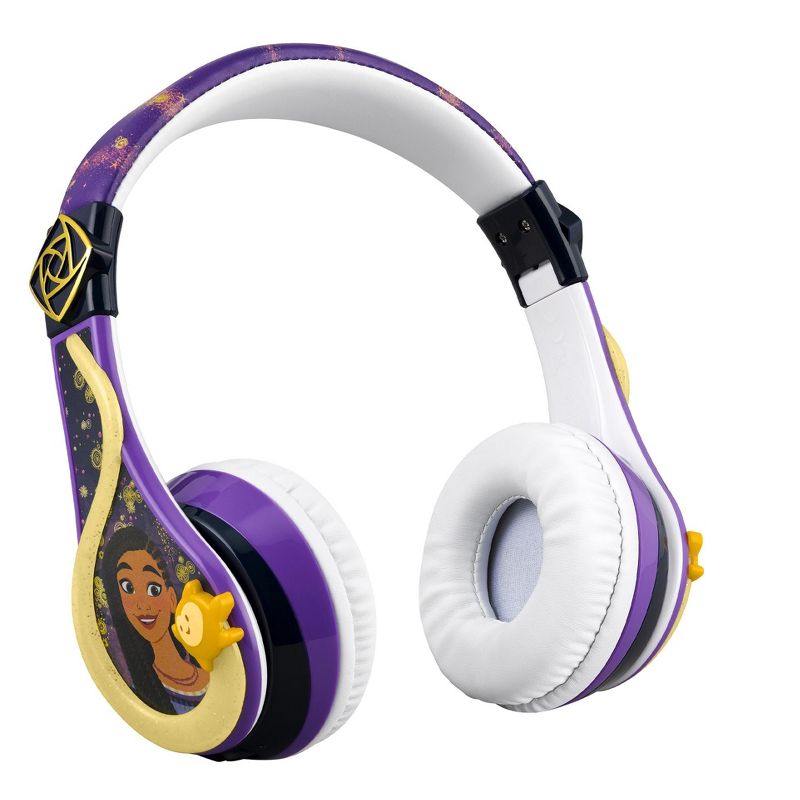 eKids Disney Wish Bluetooth Headphones for Kids, Over Ear Headphones with Microphone - Purple (WH-B52.FXV23MX), 1 of 6