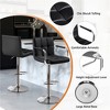 Yaheetech PU Leather Swivel Bar Stool Adjustable Seat Height for Dining Room, Bar Counter, Black - 4 of 4