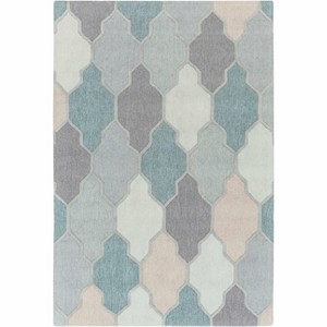 Hauteloom Monteview Sage&Teal Geometric Wool Rug - 1 of 4