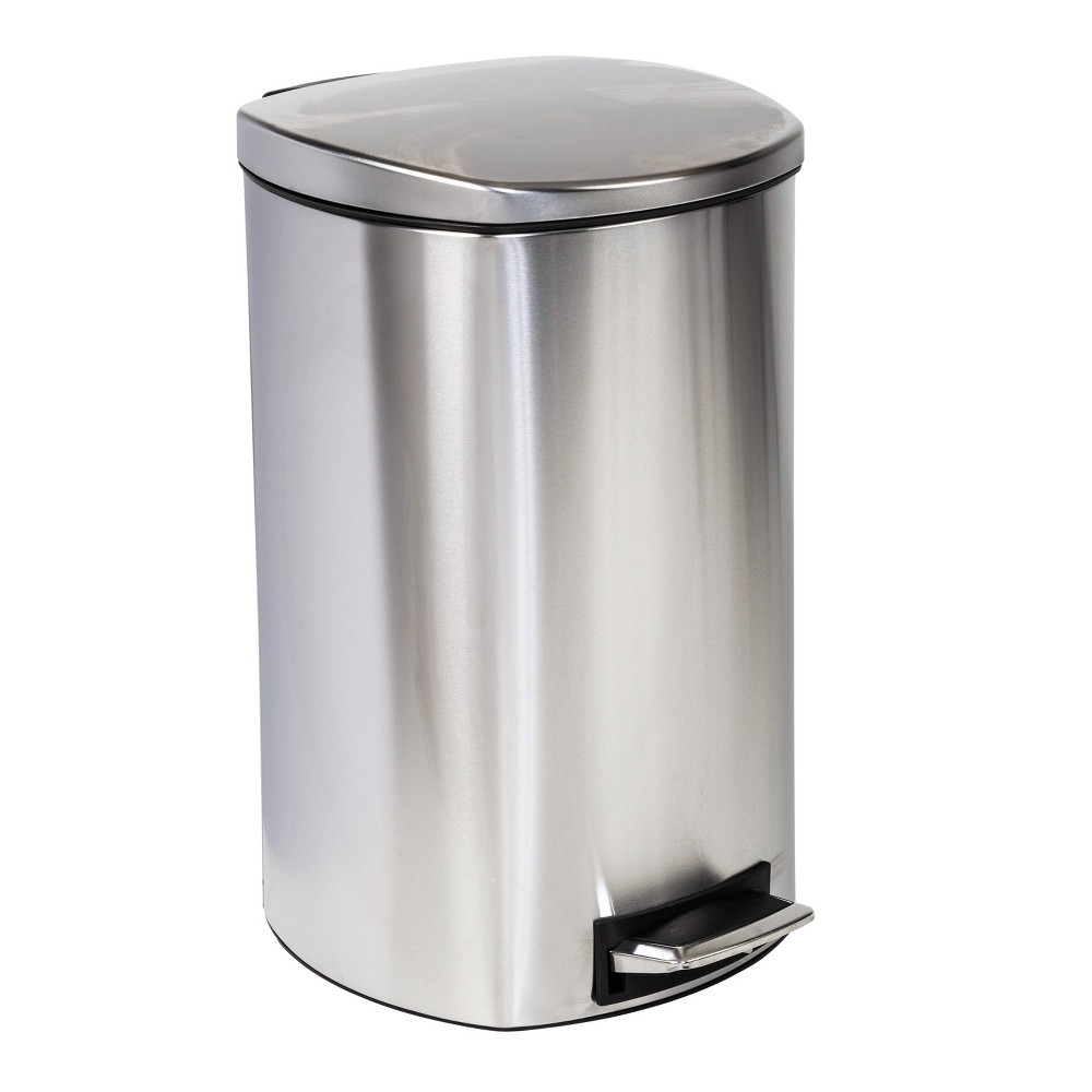 Honey-Can-Do 50L Soft Close Stainless Steel Trash Can