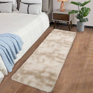Large Shag Rug Living Room Bedroom Area Rug Non Slip Ultra Soft Modern Solid Color Nursery Throw Carpet Cozy Plush Fuzzy Tie-Dyed Rug - 1 of 4