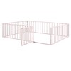 TIRAMISUBEST Twin/Full/Queen Size Metal Floor Bed Frame with Fence and Door, Floor Montessori Bed Toddler Bed with Fence Guardrails - 4 of 4