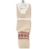 Memoi Women's Fair Isle Border Wool Blend Over The Knee Warm Sock - 4 of 4