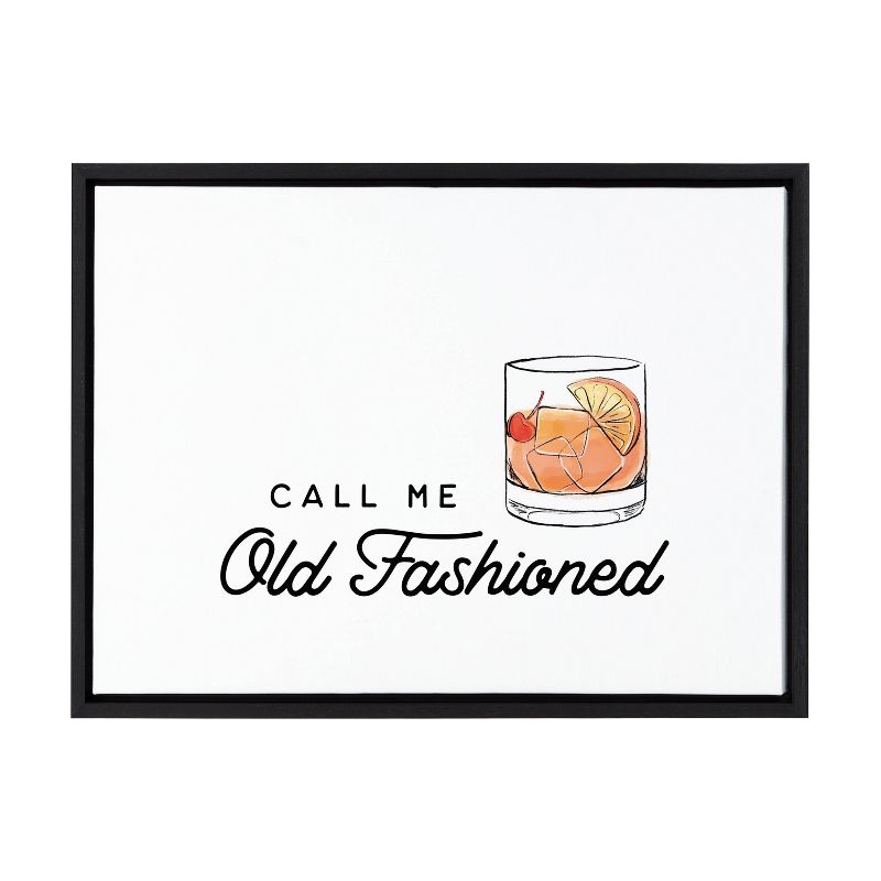 18" x 24" Sylvie Call Me Old Fashioned Framed Canvas by the Creative Bunch Studio - Kate & Laurel All Things Decor, 1 of 6