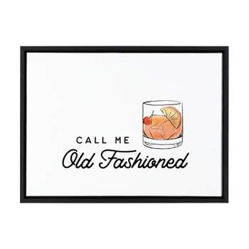18" x 24" Sylvie Call Me Old Fashioned Framed Canvas by the Creative Bunch Studio Black - Kate & Laurel All Things Decor