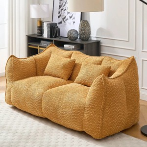 Soft Bean Bag Chair With High Resilience Foam Core,Bean Bag Chair For Adults,Square Recliner Sofa,2 Seater Sofa,Bean Bag Chair Sofa-Cuddlewood - 1 of 4