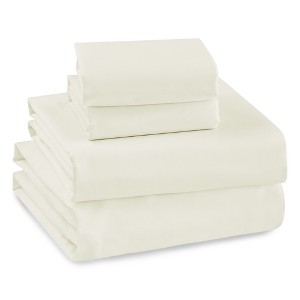 Cream 300TC Sateen Full 4pc Sheet Set - Levtex Home - 1 of 4