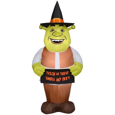 Gemmy Airblown Inflatable Shrek w/Boo Banner S LG Universal , 6.5 ft Tall, Multi