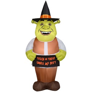 Gemmy Airblown Inflatable Shrek w/Boo Banner S LG Universal , 6.5 ft Tall, Multi - 1 of 4