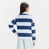Girls' Long Sleeve Rugby Stripe Shirt - art class™ - 2 of 3
