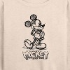 Women's - Disney - Mickey Sketch Lightweight French Terry Wide Neck Long Sleeve Shirt - 2 of 4