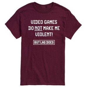 Men's - Instant Message - Video Games Not Violent Short Sleeve Graphic T-Shirt - 1 of 4