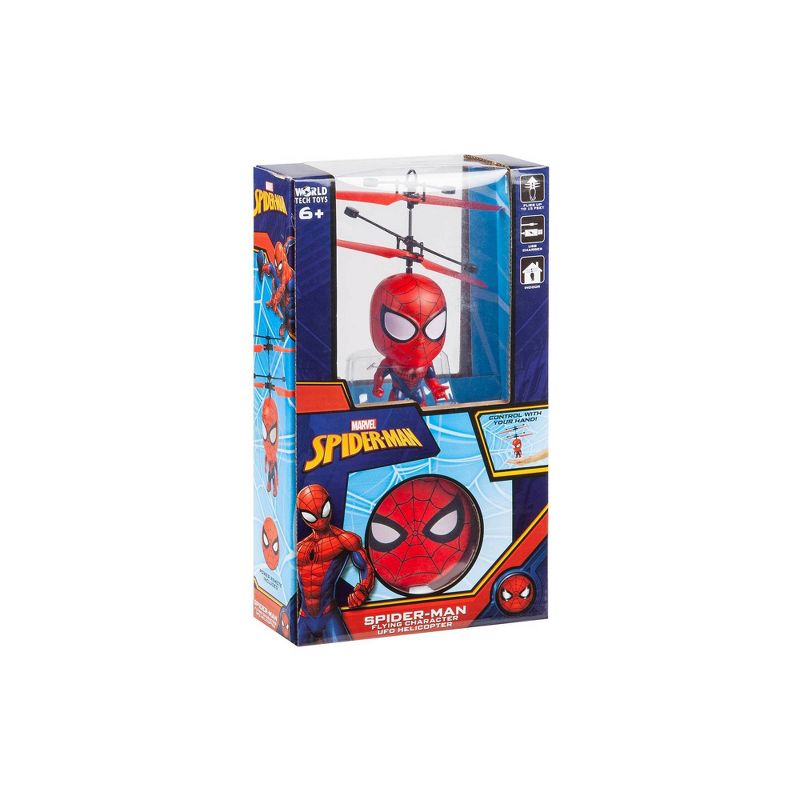 World Tech Marvel 3.5&#34; Spider-Man Flying Figure IR Helicopter, 4 of 6