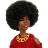 Barbie 11.5" Fashionistas Black Hair/Brown Hair Wearing Red Dress & Accessories 65th Anniversary - 3 of 4