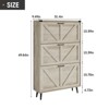 Narrow Slim Freestanding Rack Cabinet, Shoe Organizer Cabinet for Entryway - 2 of 4