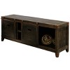 Stylecraft Archer Ridge Vintage Cabinet TV Stand for TVs up to 65" Brown: Mid-Century Media Console, Metal Hardware - 3 of 4