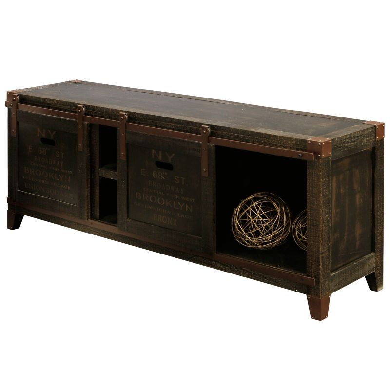 Archer Ridge Vintage Cabinet TV Stand for TVs up to 65&#34; Brown - StyleCraft, 4 of 7