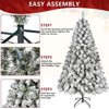 SUGIFT 7.5ft Snow Flocked Hinged Artificial Christmas Tree with 1346 Branch Tips and Sturdy Metal Base - 4 of 4