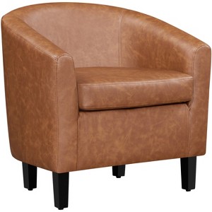 Yaheetech Faux Leather Accent Chair Armchair Club Chair For Living Room - 1 of 4