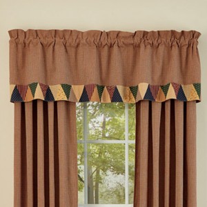 Park Designs Montclair Check Lined Border Valance 60'' x 14'' - 1 of 4
