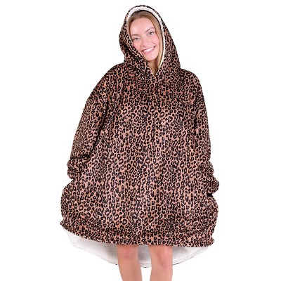 The Bare Homey - Adult Wearable Blanket - Fleece Side Pockets
