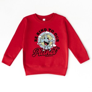The Juniper Shop SmileyWorld Be Kind To Our Planet Retro Toddler Sweatshirt - 1 of 4