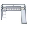 LOVMOR Low Loft Bed with Safety Guardrail and Ladder, Solid Wood Loft Bed Frame for Boy Girl Little Kids Small Room/Low Ceiling Bedroom, Space Saving - 4 of 4
