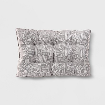 Gray Printed Microsuede Tufted Pet Mat with Plush Bottom