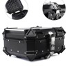 28L Motorcycle Top Case, Aluminum Motorcycle Tail Box with Security Lock & Reflective Stickers,  Motorcycle Storage Carrier Case for Travel Riding - 2 of 4
