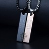 Long Distance Couple Necklace Set - His & Hers Matching Love Pendants for Valentine's Gift - 3 of 4