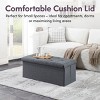 SEVOBAL Ottomans and Benches 35" Folding Storage Ottoman Bench Storage Ottoman Foot Rest End of Bed Bench Ottoman with Storage, Grey, 35.4"*15"*15" - 3 of 4