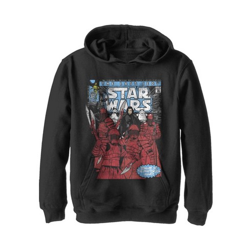 Boy s Star Wars The Last Jedi Guard Comic Cover Pull Over Hoodie Black Small