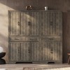 FUFU&GAGA Multifunctional Modular Storage Cabinet Bookcase Display Cabinet with Adjustable Shelving, Drawers & Safety Features - 2 of 4