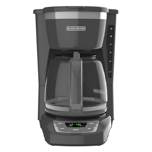 Black And Decker 12 Cup Programmable Coffee Maker In Gray Target